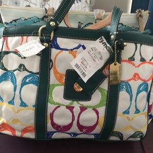 Coach rainbow large tote